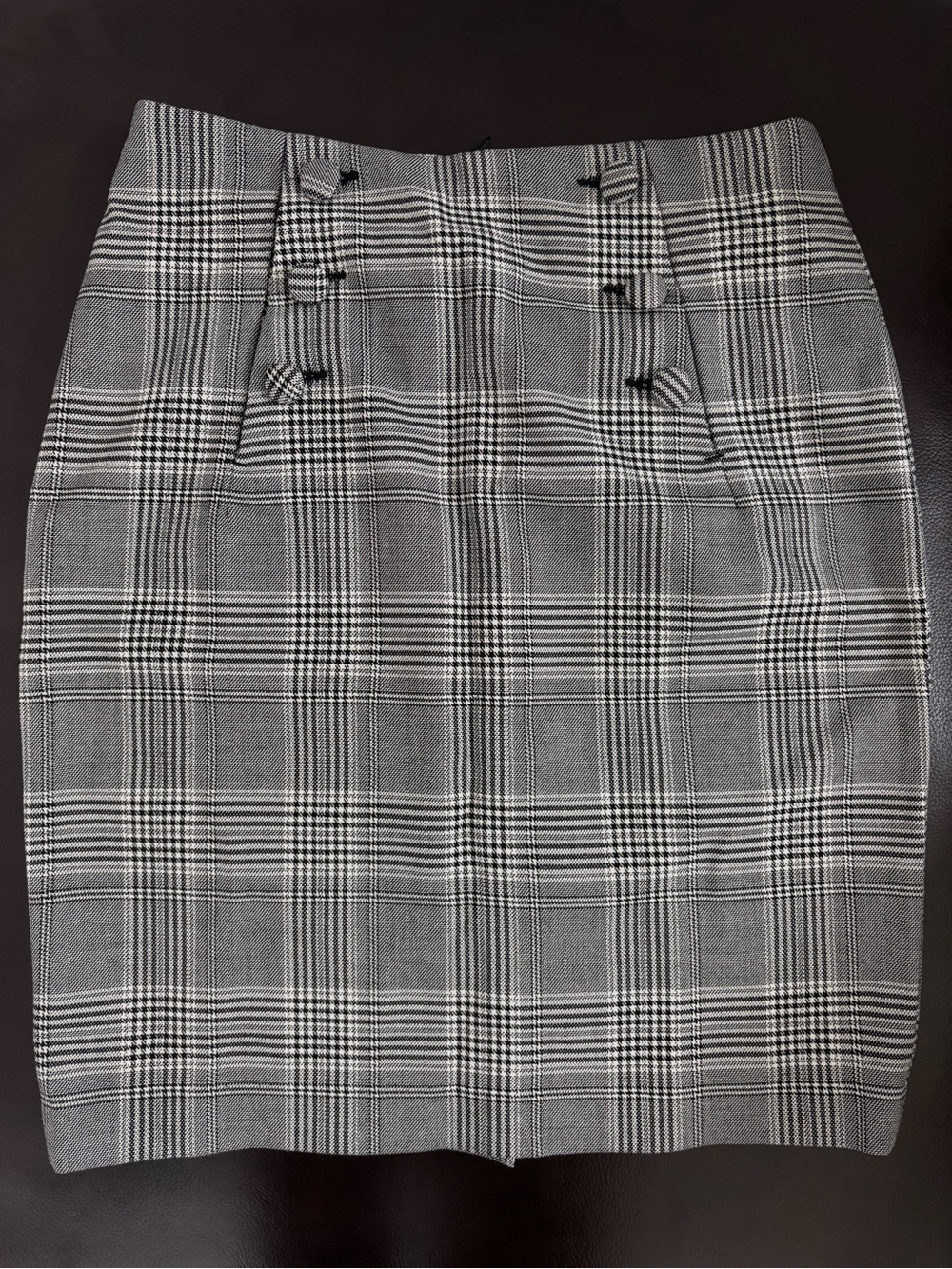 H&M | Women's Black & White Plaid Pencil Skirt